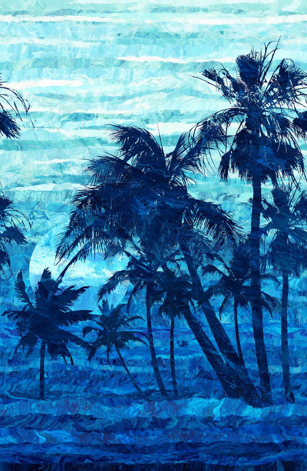 Palm Beach Indigo Full Width Border - 65