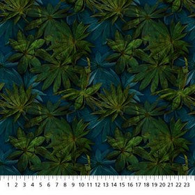 Passion Blue Leaves 24497-49 - 90