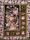 Pink Asian Floral Finished Quilt