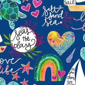 Seas the Day Navy Words 18726-NAVY - 66