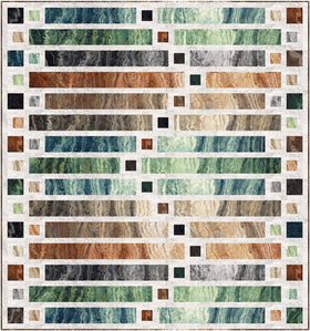 Staggered Strips Digital Quilt Top