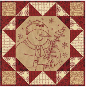 Stitched in Red Jack Frost Finished Sample