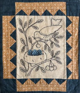 Sweet Stitches Bluebell Nest Finished Sample