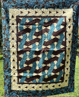 Teal and Brown Quilt