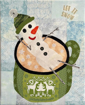 Teeny Tiny Snowman Finished Sample on 16