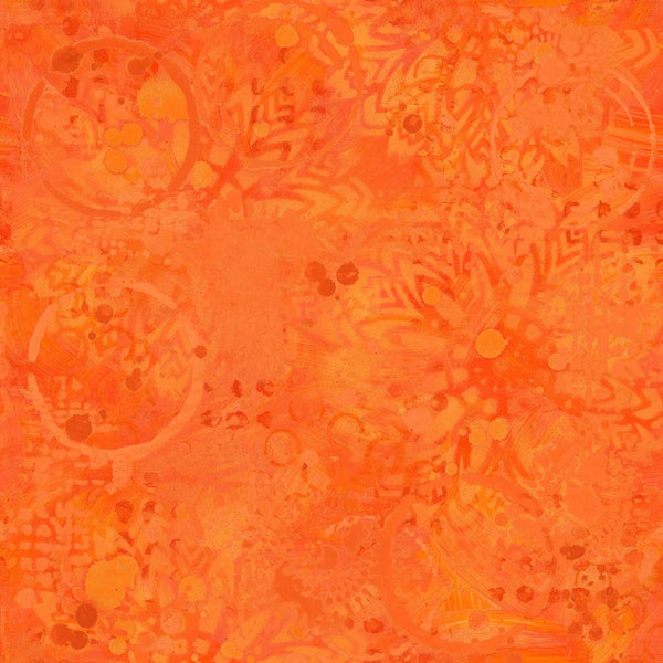 Textures Orange Tonal Graffiti PWSP037.ORANGE
