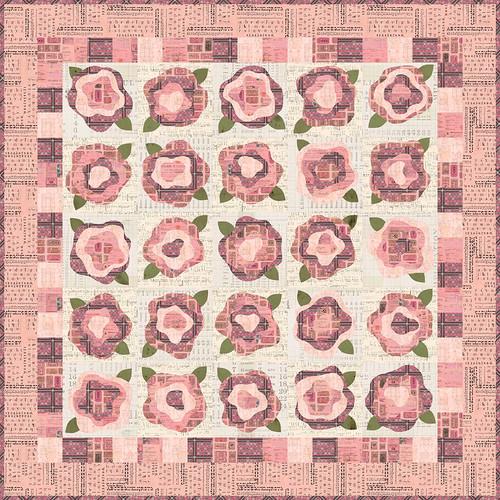 Tim Holtz Red Palette French Roses Quilt Kit