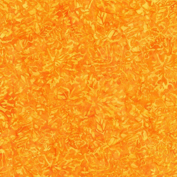 Tonga Brightside Orange Autumn Leaves Batik - B2734 Orange - 75