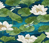 Tranquil Waters Dark Blue Water Lilies DP27208-48