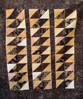 Triangle Squares Batik Finished Quilt