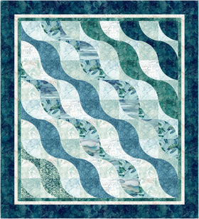 Riding the Waves Lap Quilt Kit featuring Sea Breeze