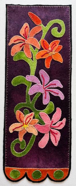 Wool Lilies Wall Hanging Sample