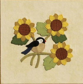 Wooly Critter Block 1 Chickadee & Sunflowers Kit