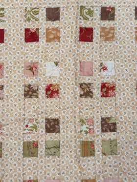 Yellow Squares Finished Quilt or Table Topper