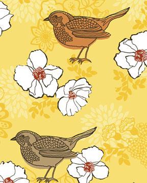 Birds and Blooms Yellow - 49