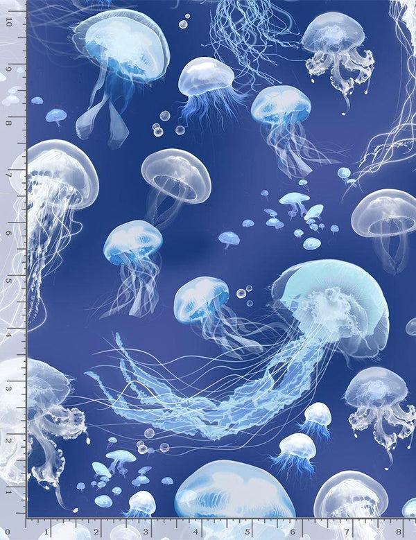 Aquarium Blue Swimming Jellyfish SEA-C7981-BLUE