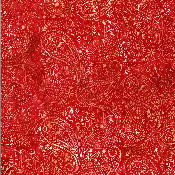 Bali Batik Chiles Paisley Red Rock Jewels T2386-444-CHILES - Quilting by the Bay