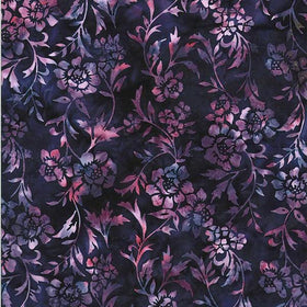 Bali Batik Purple Floral Fanciful Fuchsia T2383-14-PURPLE