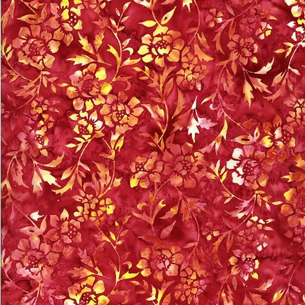 Bali Batik Sunset Floral Shirley Temple T2383-151-SUNSET - Quilting by the Bay