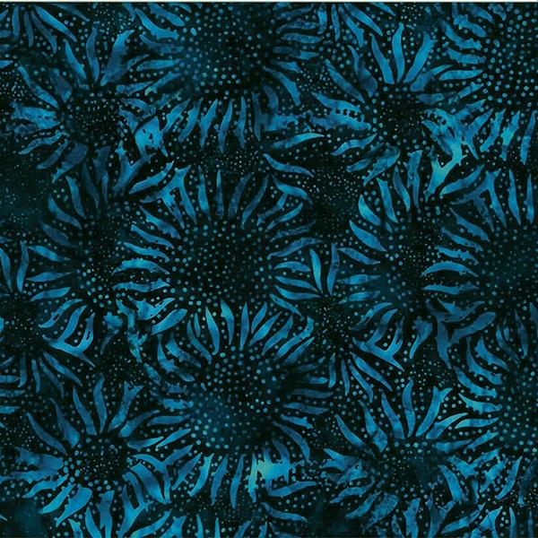 Bali Chop Navy Sunflower 884-19-NAVY - Quilting by the Bay