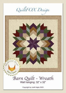 Barn Quilt Wreath Pattern QFOX-283