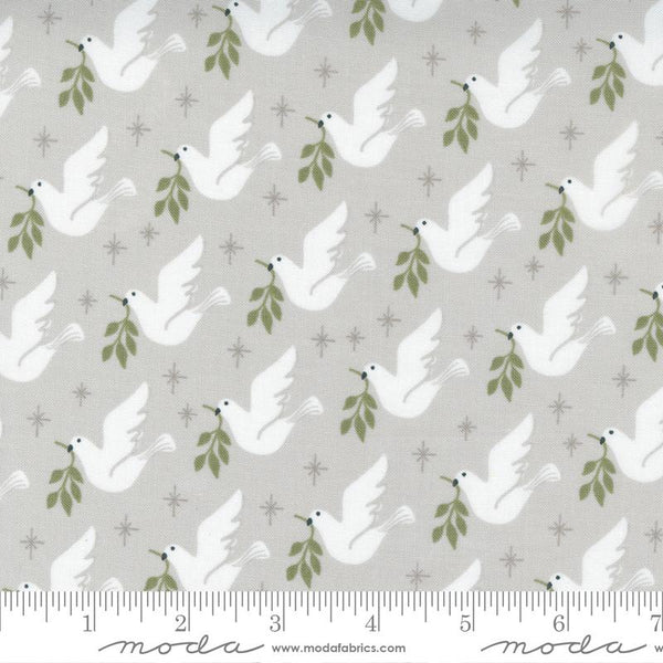 Christmas Morning Silver Lovey Dovey Bird Dove Peace 5141 12 - Quilting by the Bay