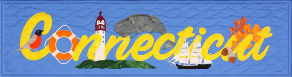 Connecticut State Pride Laser Cut Banner Kit - Quilting by the Bay