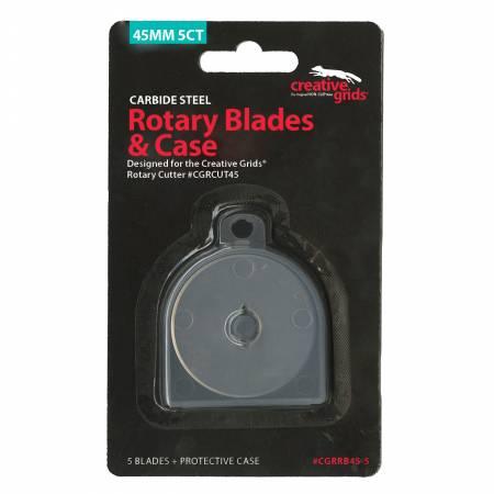 Rotary Cutter for Paper Card Fabric Quilting Vinyl + 5 Pack Cutting Blades  45mm