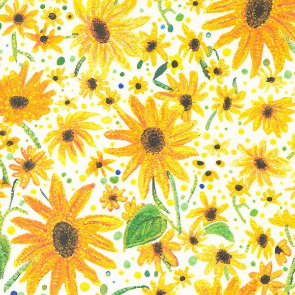 Enchanted Dreamscapes Sunflower White 51261-11 Sunflower