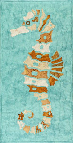 Sewquatic Seahorse Left - Quilting by the Bay