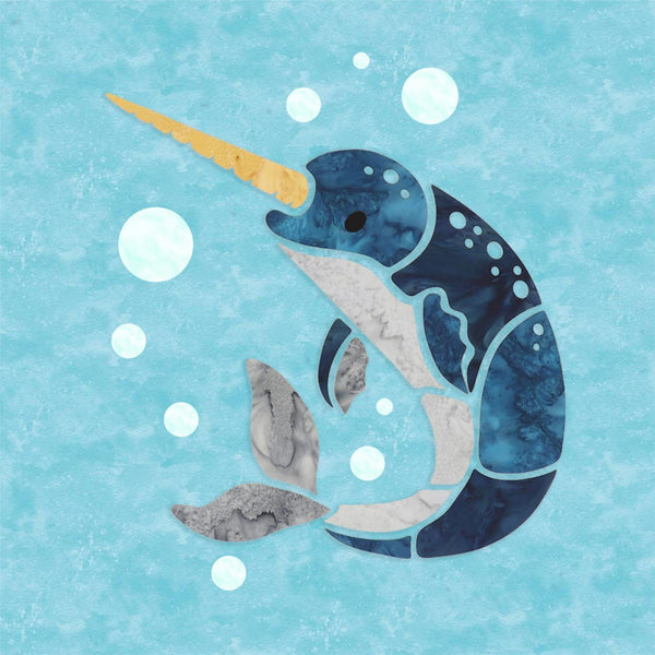 Sewquatic Jr. Narwhal - Quilting by the Bay