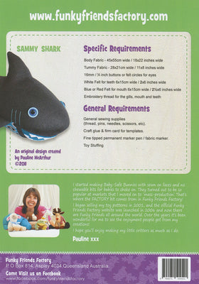 Sammy Shark Pattern by Funky Friends Factory