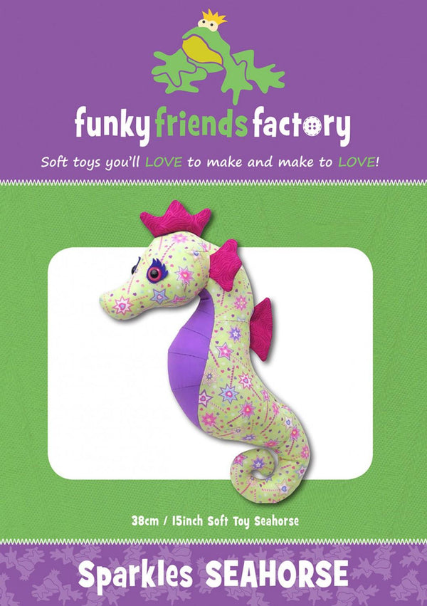 Sparkles Seahorse Pattern Funky Friends Factory - Quilting by the Bay
