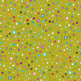 Happy Chance Lime Selvdge Dots 52697-7