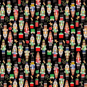 Holiday Nutcrackers on Black CD2887 Black