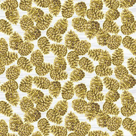 Home Sweet Home Brown/Gold Metallic Pinecones T7756-6G-BROWN-GOLD