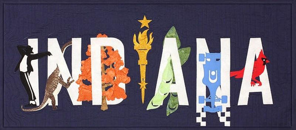 Indiana State Pride Laser Cut Banner Kit - Quilting by the Bay
