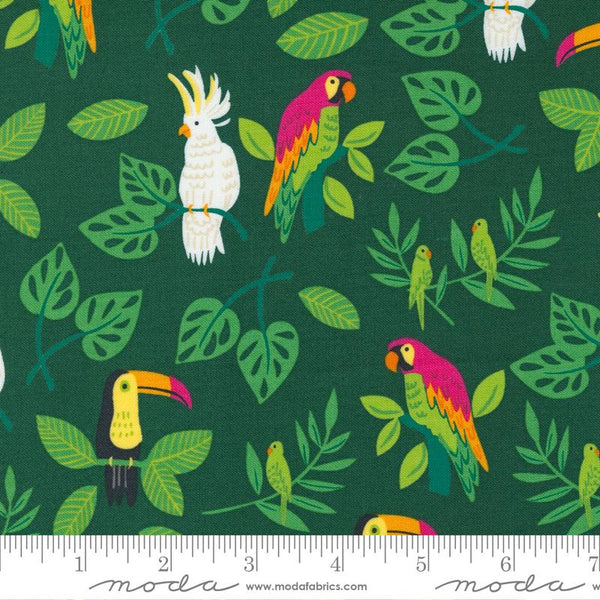 Jungle Paradise Palm Tropical Birds 20782 22 - Quilting by the Bay