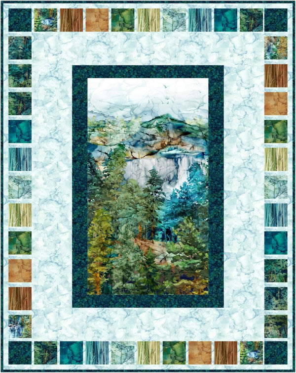 Landscape Gallery Quilt Kit featuring Cedarcrest Falls