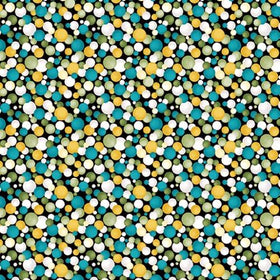 Lilyanne Teal/Yellow Watercolor Circles 626-83