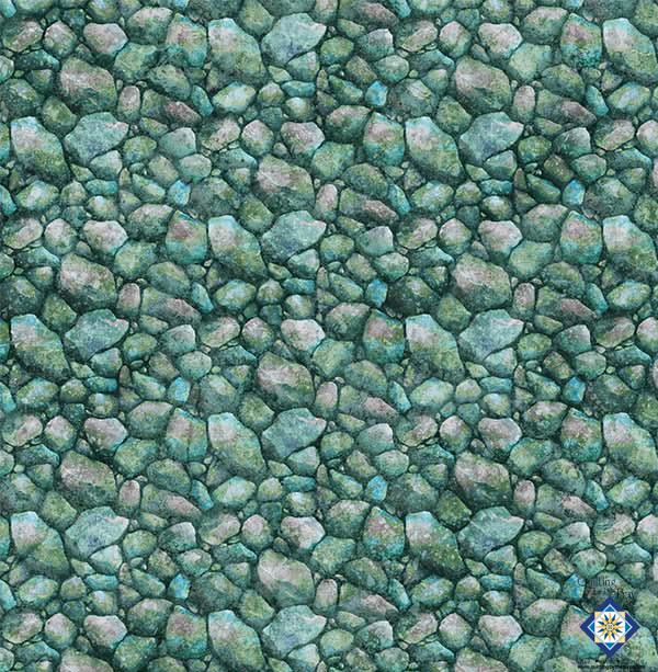 Migration Light Teal Rocks DP27155-64 Lt Teal