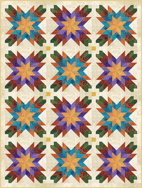 Moroccan Star Light Twin Quilt Kit