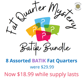 Mystery 8 Assorted BATIK Fat Quarters Bundle