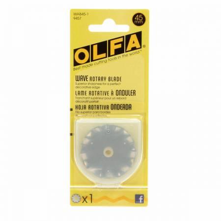 Olfa 45mm Rotary Cutter Blade Wavy - Quilting by the Bay