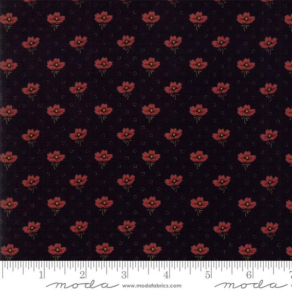 On Meadowlark Pond Black Floral 9593 19 - Quilting by the Bay
