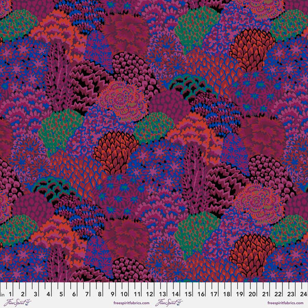 Kaffe Large Oriental Trees Maroon PWGP198.MAROON