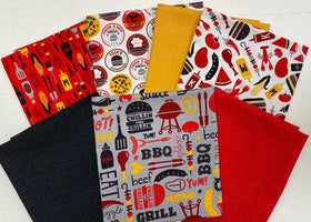 Peace, Love & BBQ Fabric + Pattern Exclusive Bundle