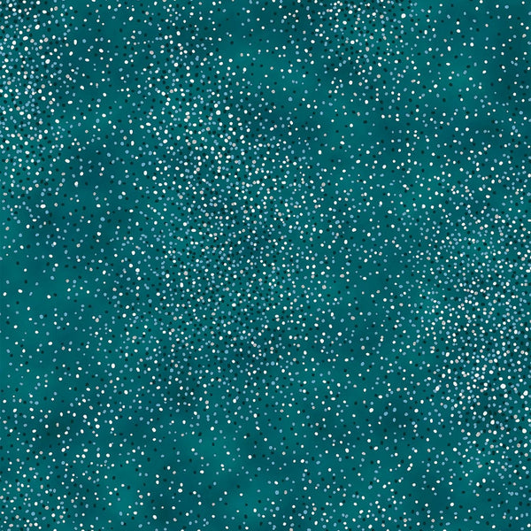 Perch Teal Snow with Silver Meallic T7744-21S - Quilting by the Bay