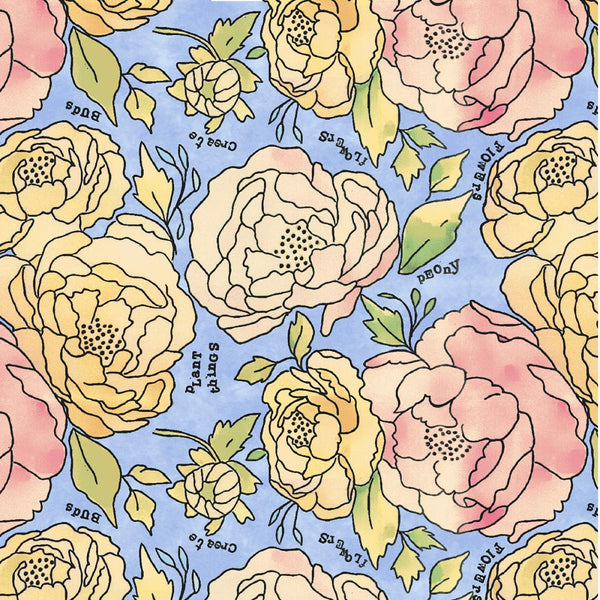 Potpourri Bluebell Bed of Roses 51654 1 - Quilting by the Bay