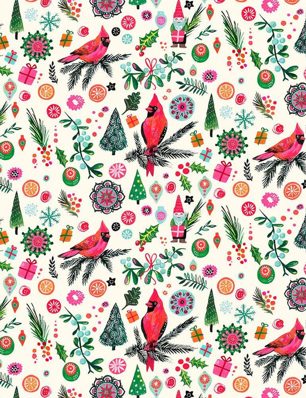 Rebel Without A Claus Multi Deck The Halls Digital Print STELLA-DMB1847-MULTI - Quilting by the Bay